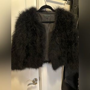 Jocelyn Black Feather Bolero